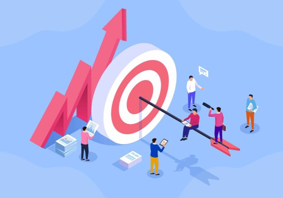 Team business goals, active employees, social media marketing Team business goals, active employees, social media marketing