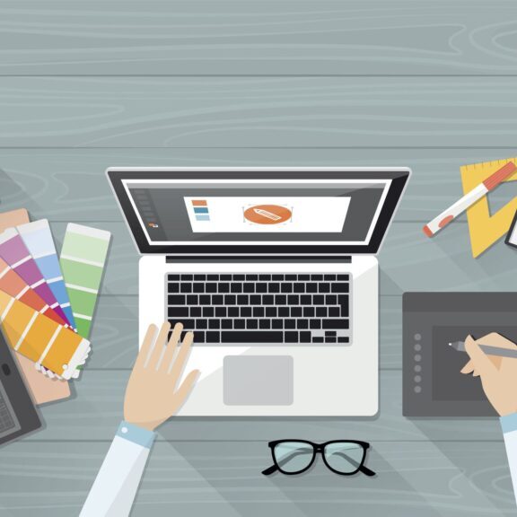 Designer working at desk Designer working at desk